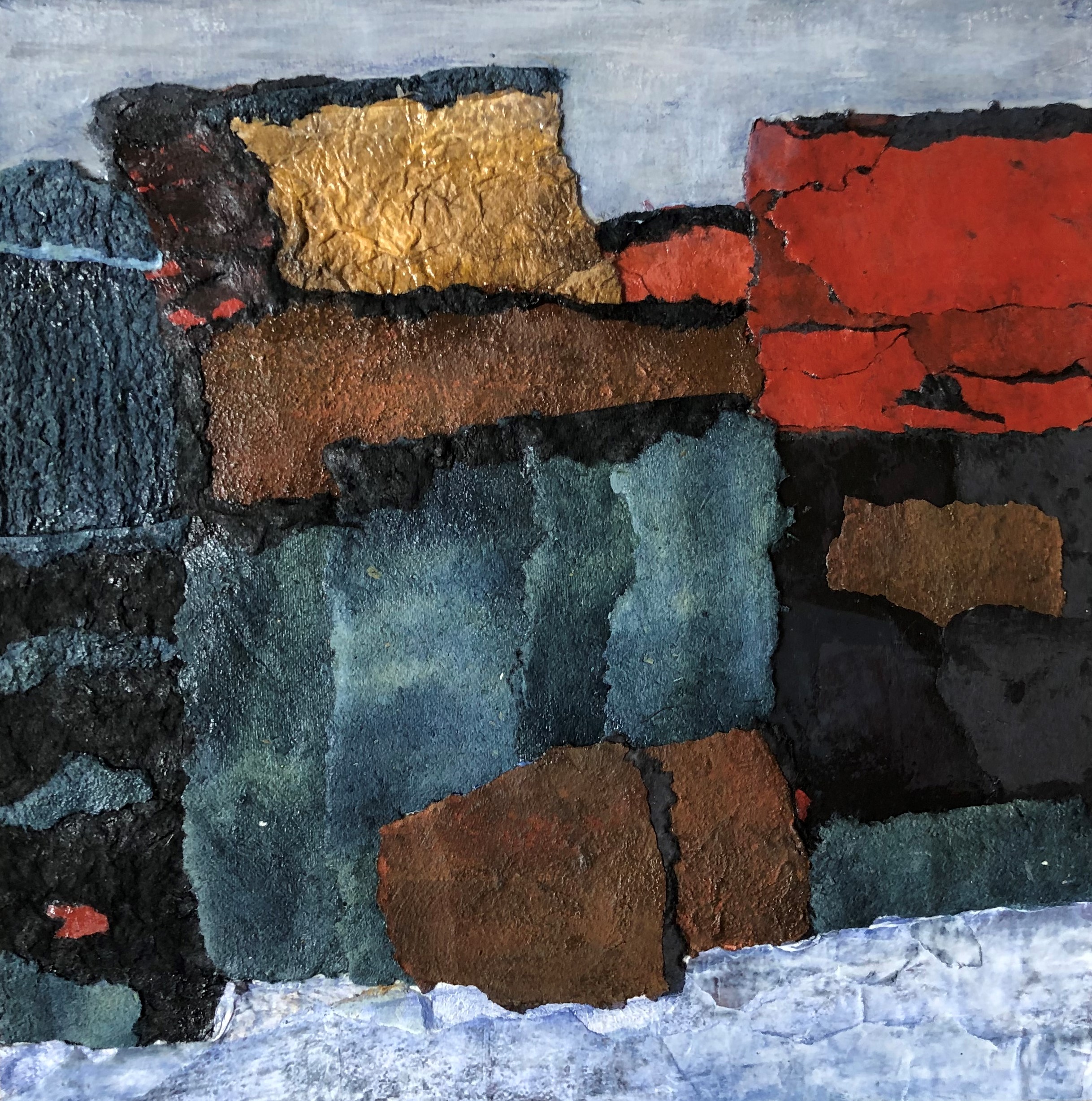 Barndommens Gade. Mixed Media 30x30